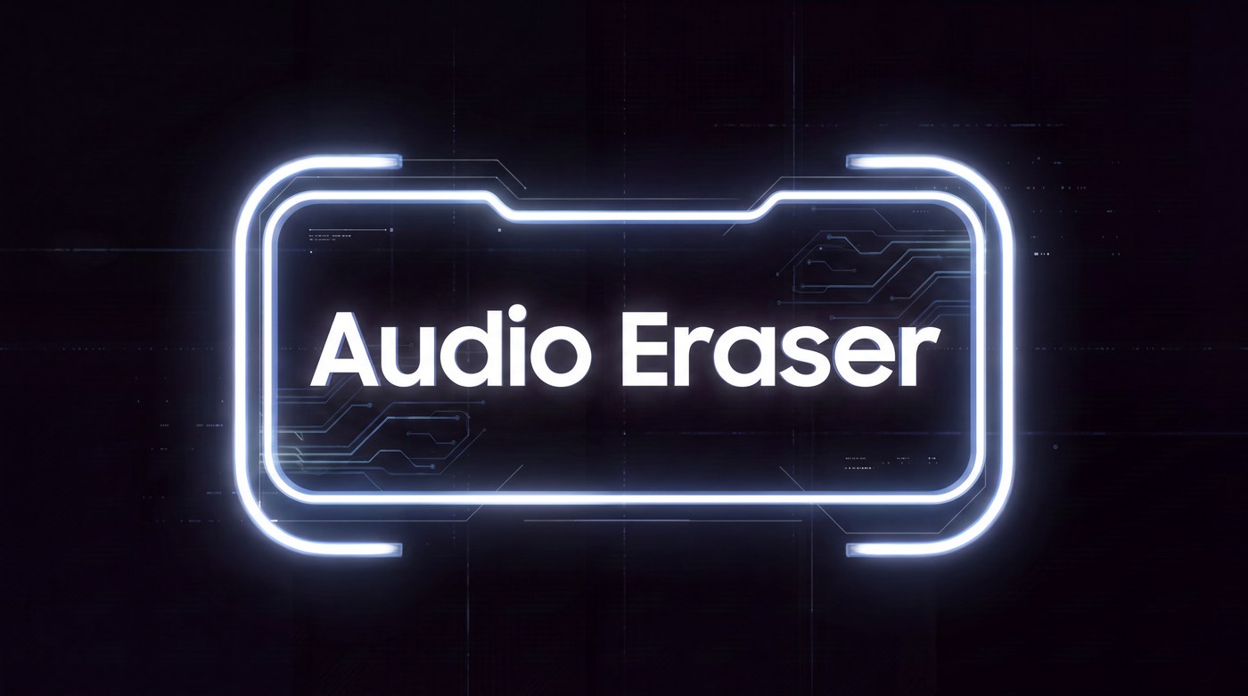 Higgsfield-generated Audio Eraser button element.