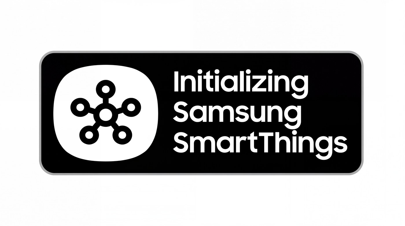 Higgsfield-generated Initializing Samsung SmartThings badge.